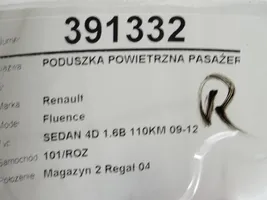 Renault Fluence Matkustajan turvatyyny 985250008R
