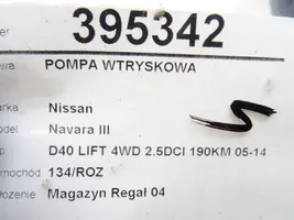 Nissan NP300 Pompe d'injection de carburant à haute pression 167005X00D