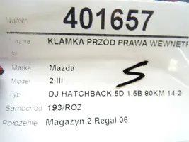 Mazda 2 Klamka wewnętrzna drzwi przednich 