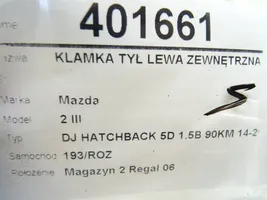 Mazda 2 Klamka zewnętrzna drzwi tylnych 