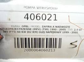 Opel Zafira A Pompa ad alta pressione dell’impianto di iniezione 0281010889