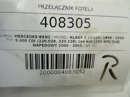 Mercedes-Benz S W220 Sėdynių reguliavimo jungtukas (-ai) 02208211579