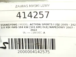 SsangYong Actyon sports I Zawiasy pokrywy / maski silnika 