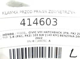 Honda Civic Klamka zewnętrzna drzwi przednich 