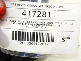 Lexus RC Pas bezpieczeństwa fotela przedniego 