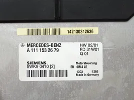 Mercedes-Benz CLK A208 C208 Unité de commande, module ECU de moteur A1111532679