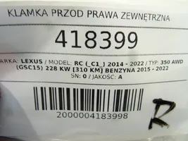 Lexus RC Klamka zewnętrzna drzwi przednich 