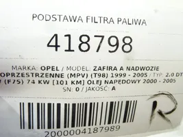 Opel Zafira A Boîtier de filtre à carburant 