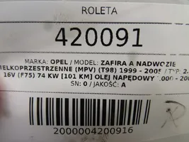 Opel Zafira A Tavarahyllyn kansi 