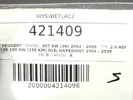Peugeot 307 Monitori/näyttö/pieni näyttö 9656798480