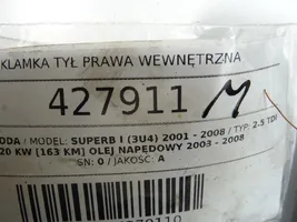 Skoda Superb B5 (3U) Klamka wewnętrzna drzwi tylnych 