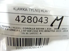 Toyota Corolla E160 E170 Uchwyt / Rączka zewnętrzna otwierania klapy tylnej / bagażnika 