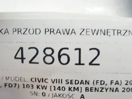 Honda Civic Klamka zewnętrzna drzwi przednich 