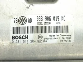 Volkswagen PASSAT B5.5 Komputer / Sterownik ECU silnika 038906019KC