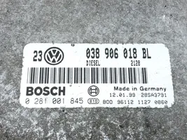Volkswagen Bora Unité de commande, module ECU de moteur 038906018BL