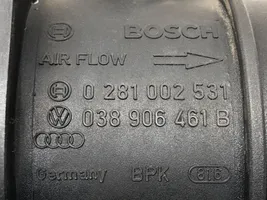 Volkswagen Bora Przepływomierz masowy powietrza MAF 0281002531