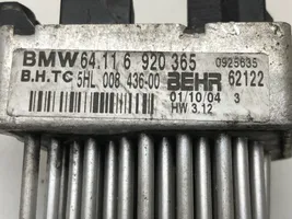 BMW 3 E46 Lämpöpuhaltimen moottorin vastus 6920365