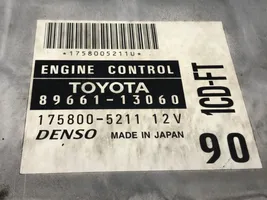 Toyota Corolla Verso E121 Komputer / Sterownik ECU silnika 89661-13060