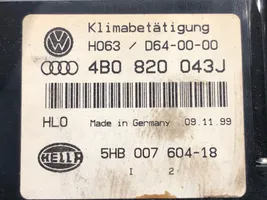 Audi A6 S6 C5 4B Sisätuulettimen ohjauskytkin 4B0820043J