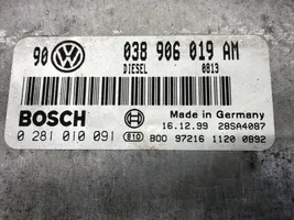 Volkswagen Bora Unité de commande, module ECU de moteur 038906019AM