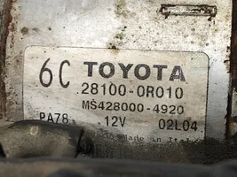 Toyota Avensis T270 Motorino d’avviamento 28100-0R010