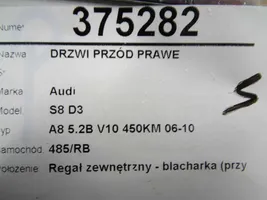 Audi A8 S8 D3 4E Portiera anteriore 