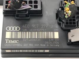 Audi A8 S8 D3 4E Module de contrôle carrosserie centrale 4E0907279J