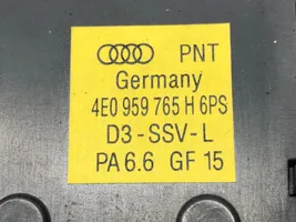 Audi A8 S8 D3 4E Istuimen säädön kytkin 4E0959765H