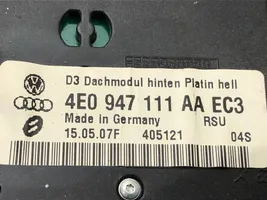 Audi A8 S8 D3 4E Rivestimento della console di illuminazione installata sul rivestimento del tetto 4E0947111AA