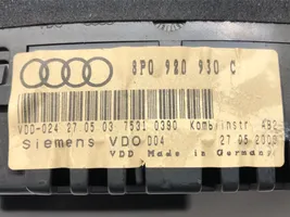 Audi A3 S3 8P Spidometrs (instrumentu panelī) 8P0920930C