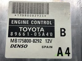 Toyota Avensis T250 Unité de commande, module ECU de moteur 89661-05A40