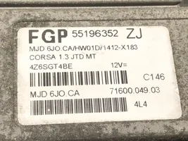 Opel Corsa C Centralina/modulo motore ECU 55196352ZJ