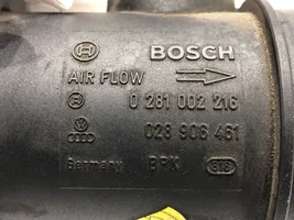 Audi A4 S4 B5 8D Przepływomierz masowy powietrza MAF 0281002216