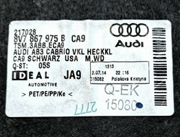 Audi A3 S3 8V Tapicerka bagażnika / Komplet 8V7867975B