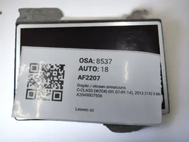 Mercedes-Benz C W204 Monitori/näyttö/pieni näyttö A2049007508