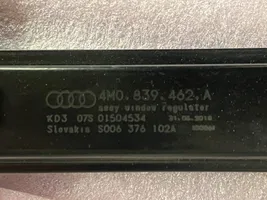 Audi Q7 4M Regulador de puerta trasera con motor 4M0839462A