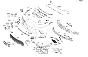 Mercedes-Benz CLS W257 Insignia/letras de modelo de fabricante A0008171801