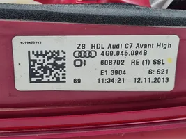 Audi A6 S6 C7 4G Aizmugurējais lukturis pārsegā 4G9945094B