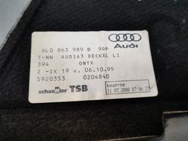 Audi A3 S3 8L Poszycia / Boczki bagażnika 8L0863989B