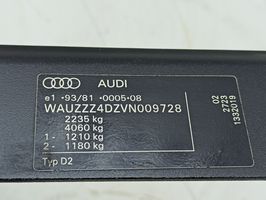 Audi A8 S8 D2 4D Radiatorių panelė (televizorius) 4D0805571B