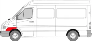 Mercedes-Benz Sprinter W901 W902 W903 W904 Nadkole przednie PBZ77502L