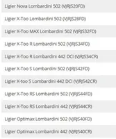 Ligier OptiMax Klocki hamulcowe tylne 06.10