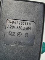 Mercedes-Benz GLK (X204) Klamra przedniego pasa bezpieczeństwa A2048602469