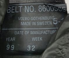 Volvo C70 Takaistuimen turvavyö 8600565