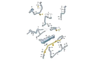 Volkswagen PASSAT B7 Tuyau de liquide de refroidissement moteur 