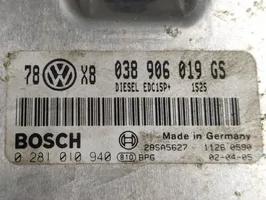 Volkswagen PASSAT B5.5 Kit calculateur ECU et verrouillage 0281010940