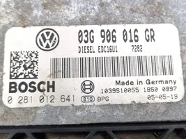 Volkswagen Golf Plus Juego de cerradura y set ECU del motor 0281012641