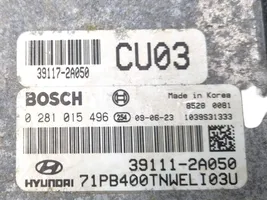 Hyundai i20 (PB PBT) Komputer / Sterownik ECU i komplet kluczy 0281015496