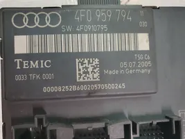 Audi A6 S6 C6 4F Durų elektronikos valdymo blokas 4F0959794