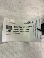 BMW 3 F30 F35 F31 Autres pièces compartiment moteur 9206485